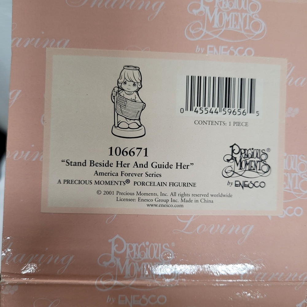 Precious Moments Stand Beside Her And Guide Her Angel Figurine 106671 2001